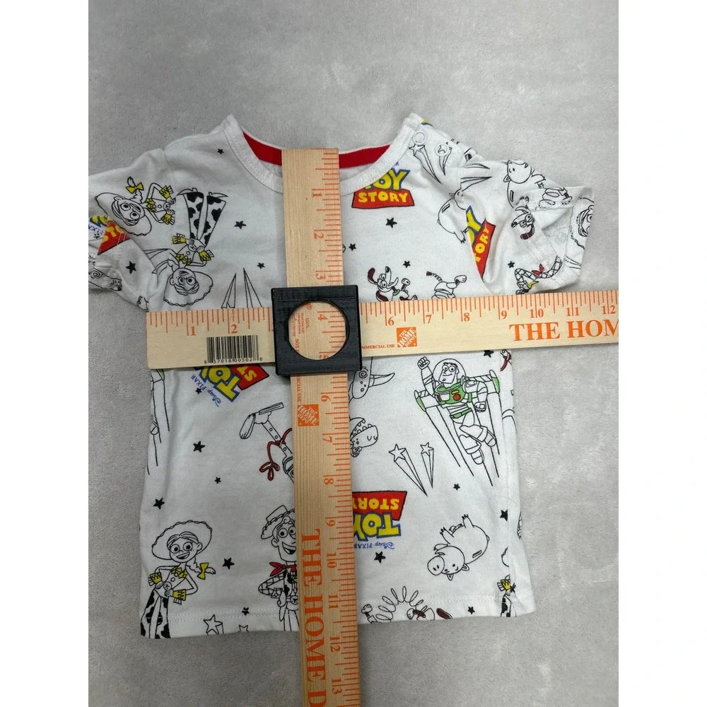 Disney Baby Toy Story T-Shirt Overalls Set 12M Blue Woody Buzz Lightyear